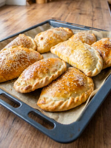 Calzone z pieczarkami, papryką i mozzarellą 